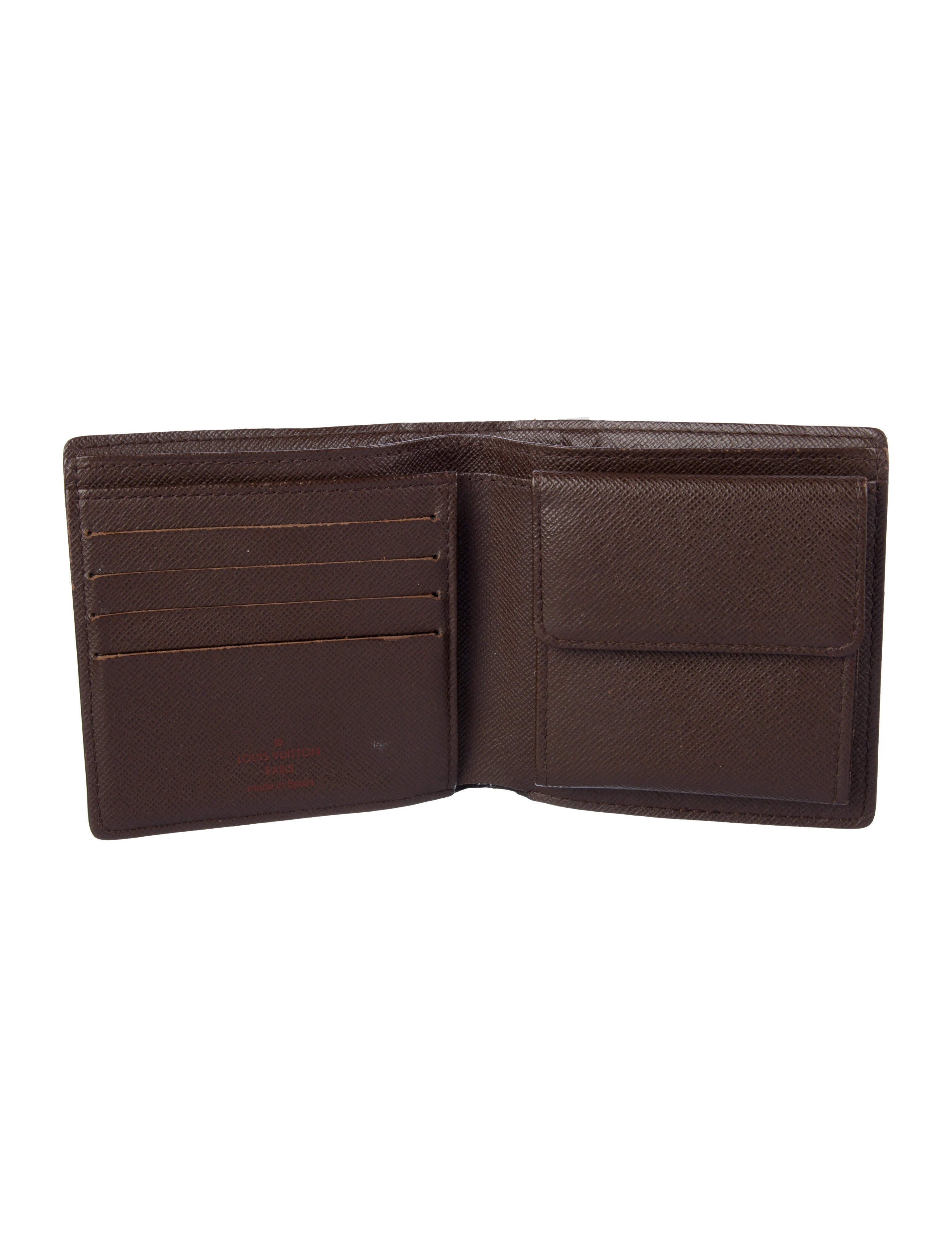 Louis Vuitton 2008 Damier Ebene Pattern Marco Wallet